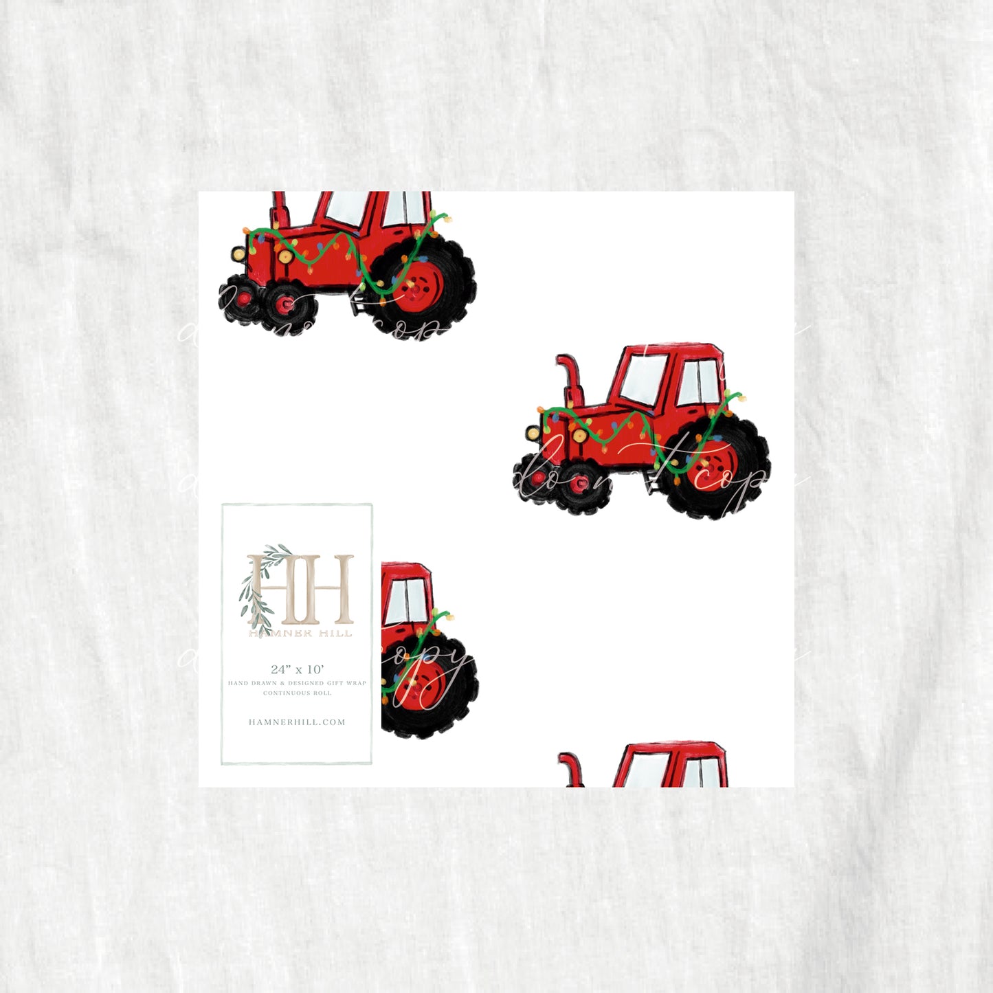 Christmas Tractor Gift Wrap