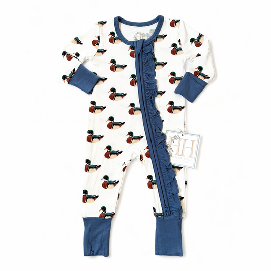 Girls Delta Timber Double Zipper Romper