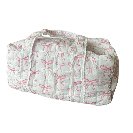 Bigger the Bow Quilted Duffle Bag