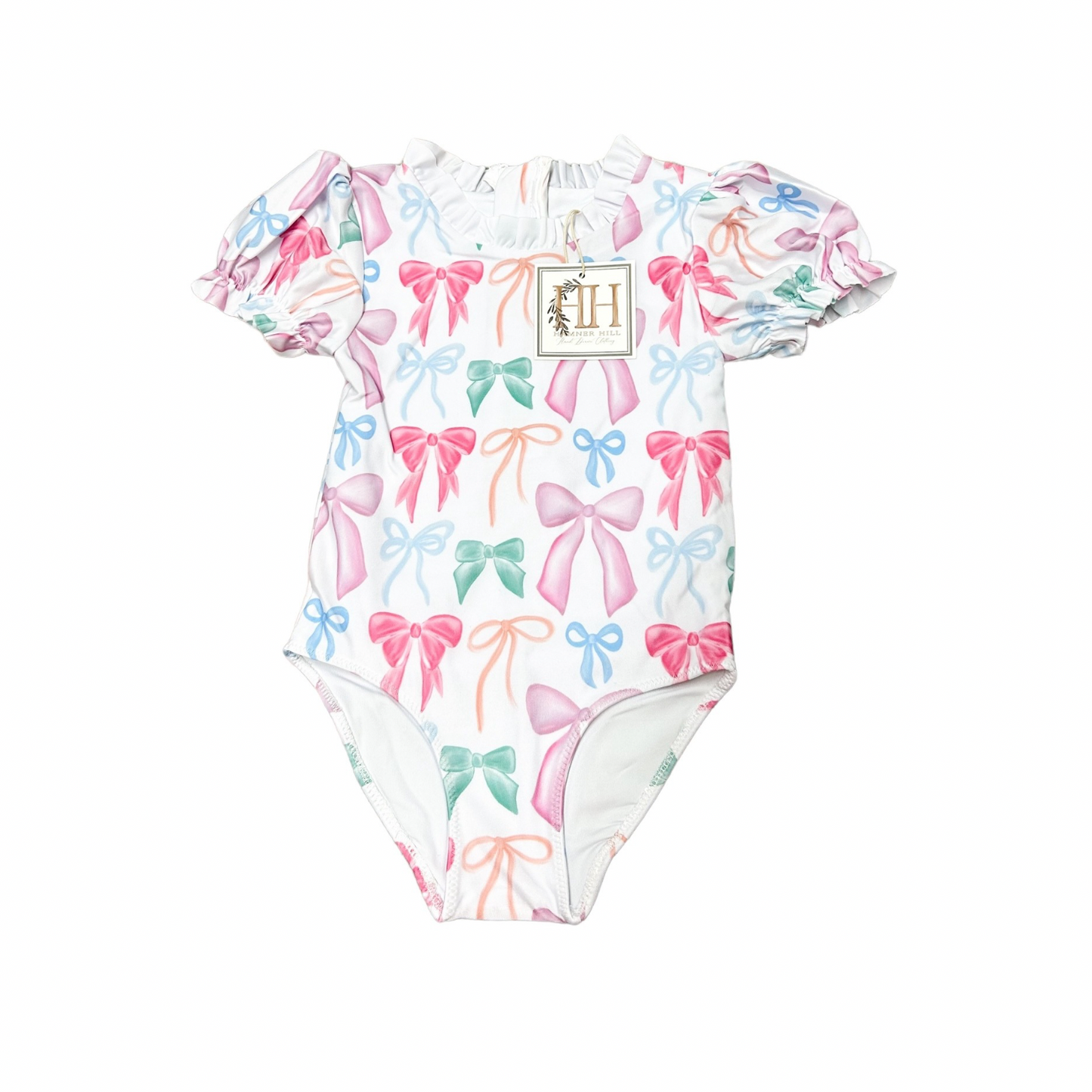 Put a Bow On It Bubble Sleeve One Piece