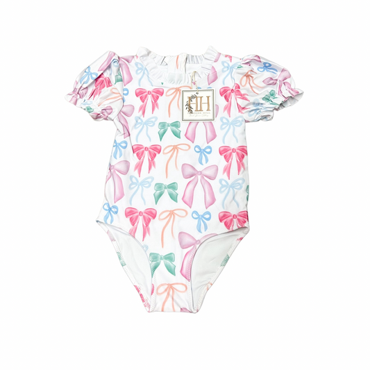 Put a Bow On It Bubble Sleeve One Piece