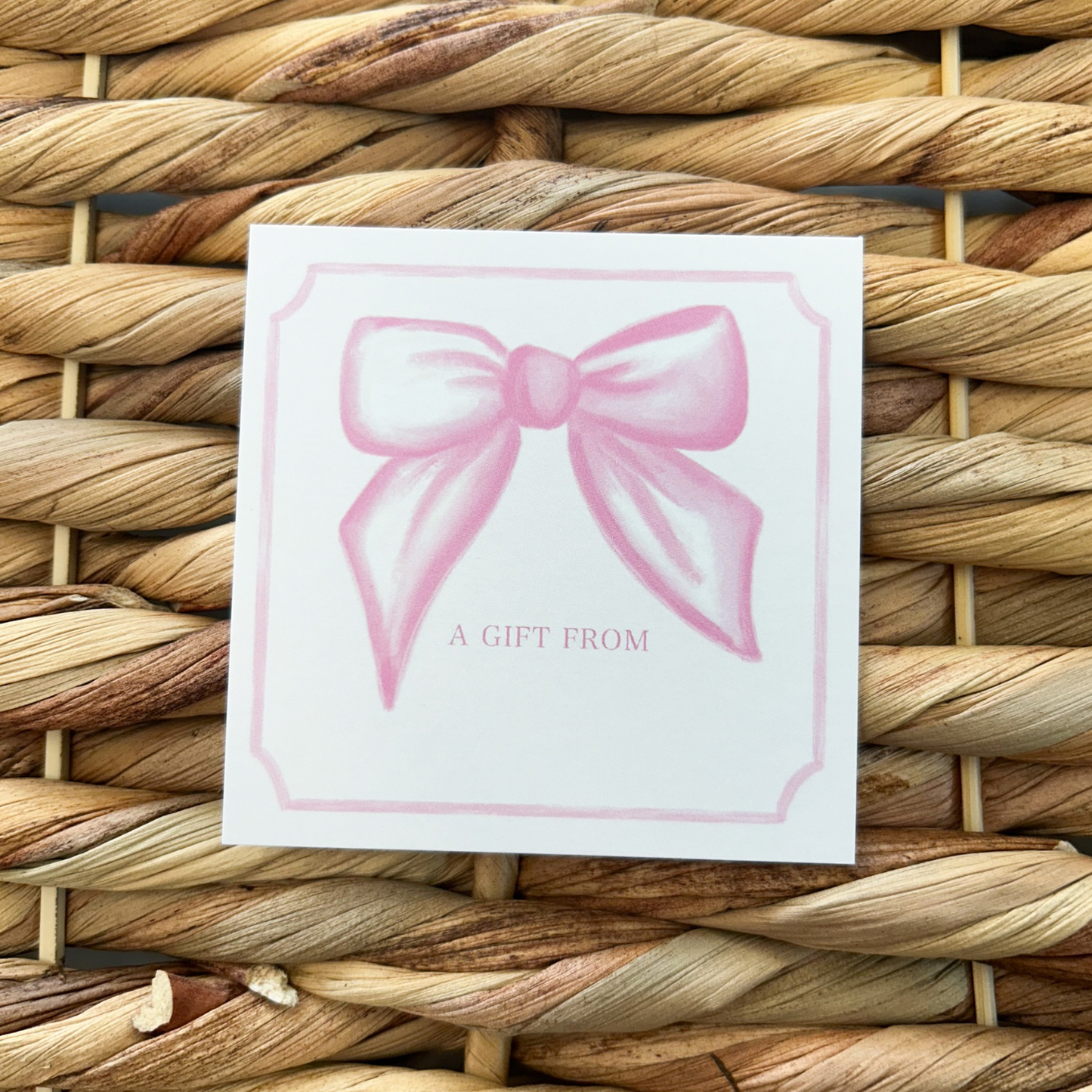 Pink Bow Gift Tags