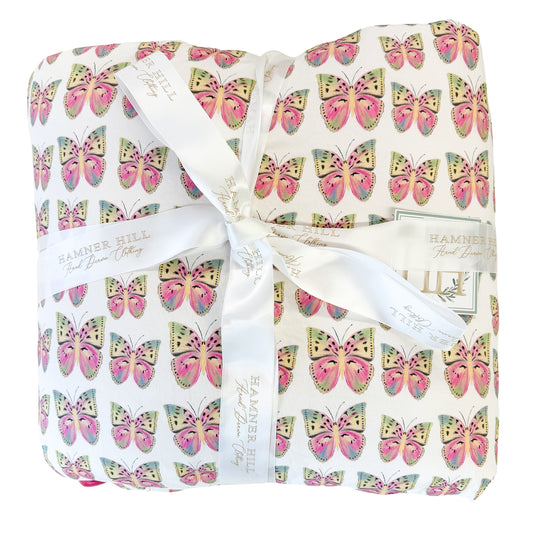 Girls Butterfly Twin Size Blanket Cover