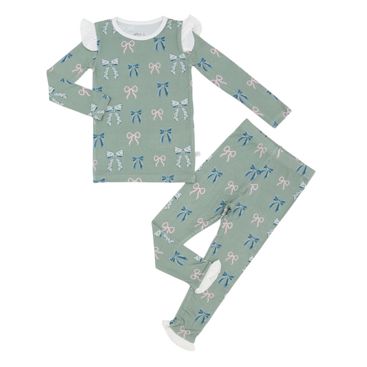 Girls Fall in Bloom Ruffle Loungewear Set