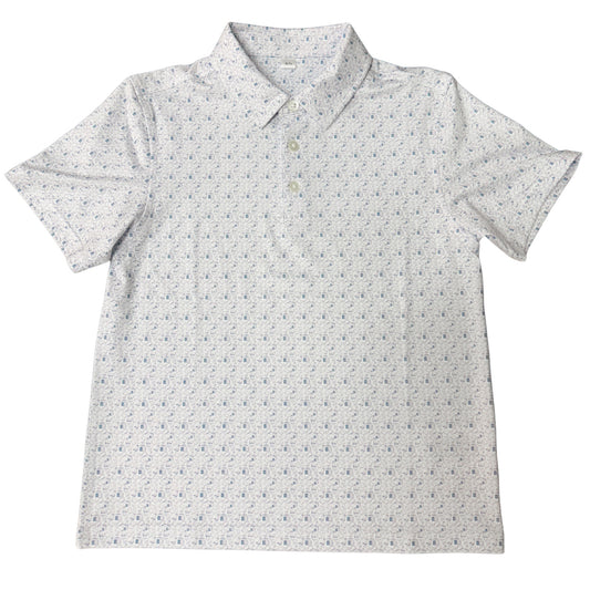 Boys Wild West Blue Performance Polo