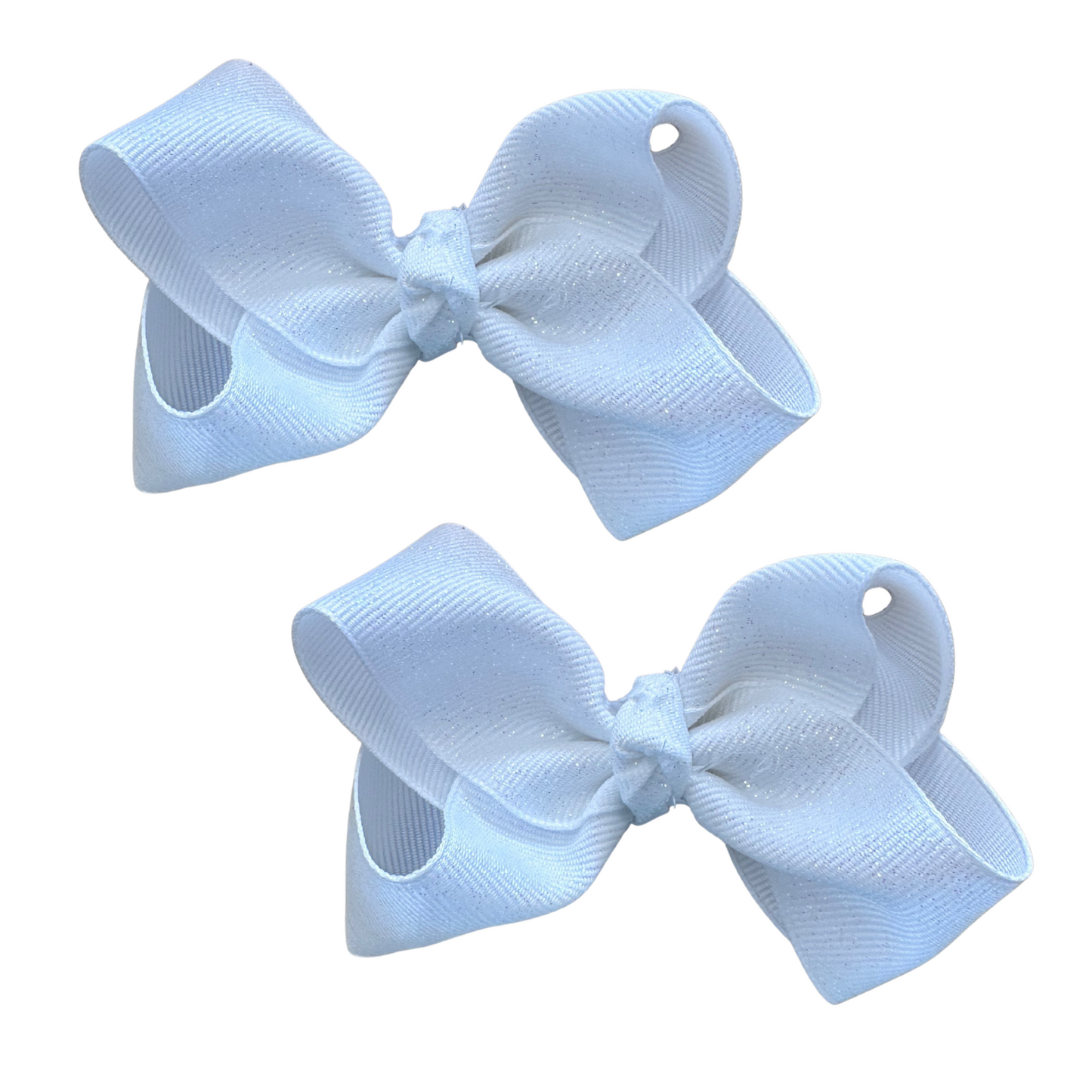 Glitter Blizzard Pigtail Bows