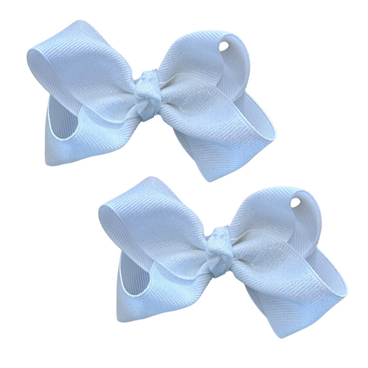 Glitter Blizzard Pigtail Bows