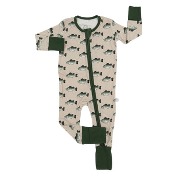 Boys Bass Double Zipper Romper