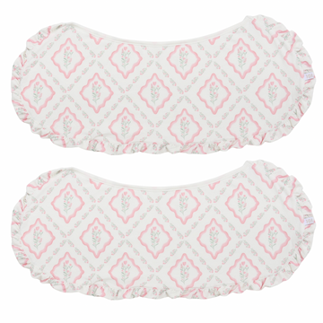 Diamond Floral Burp Cloth Bib (Pack of 2)