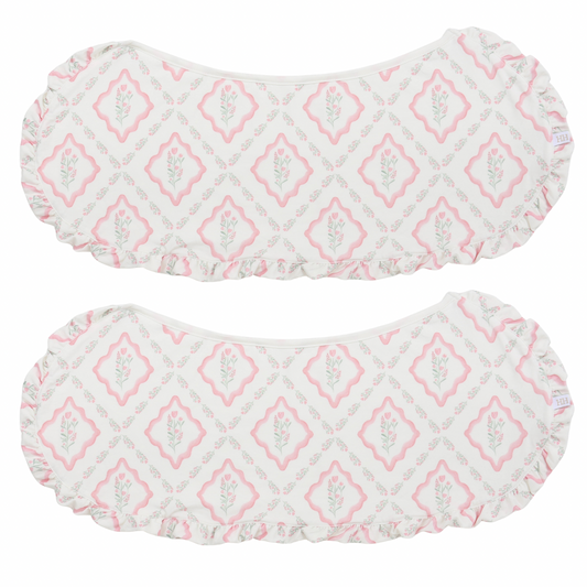 Diamond Floral Burp Cloth Bib (Pack of 2)