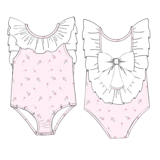 (PRE PURCHASE) Tulips Scalloped One Piece