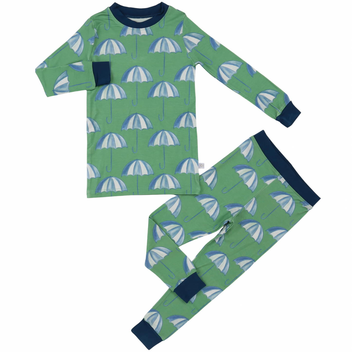 Boys Green Umbrella Loungewear Set