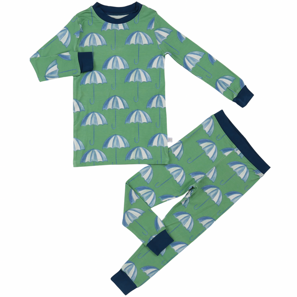 Boys Green Umbrella Loungewear Set