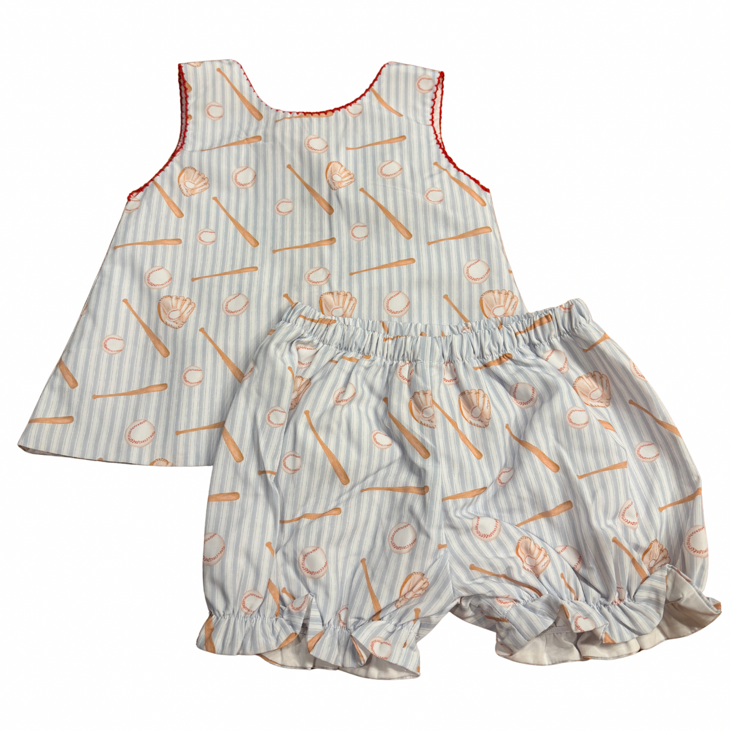 Girls Baseball Bloomer Set