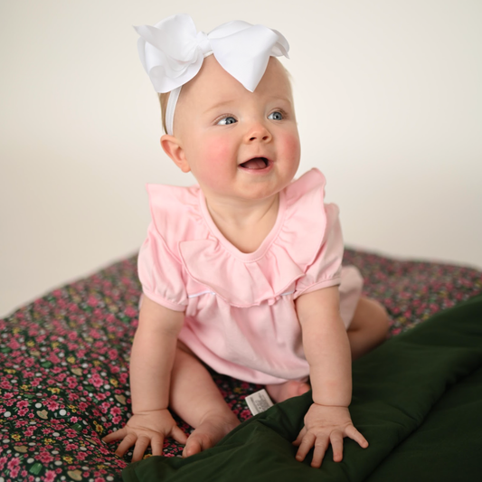 Girls Pastel Pink Cotton Bubble