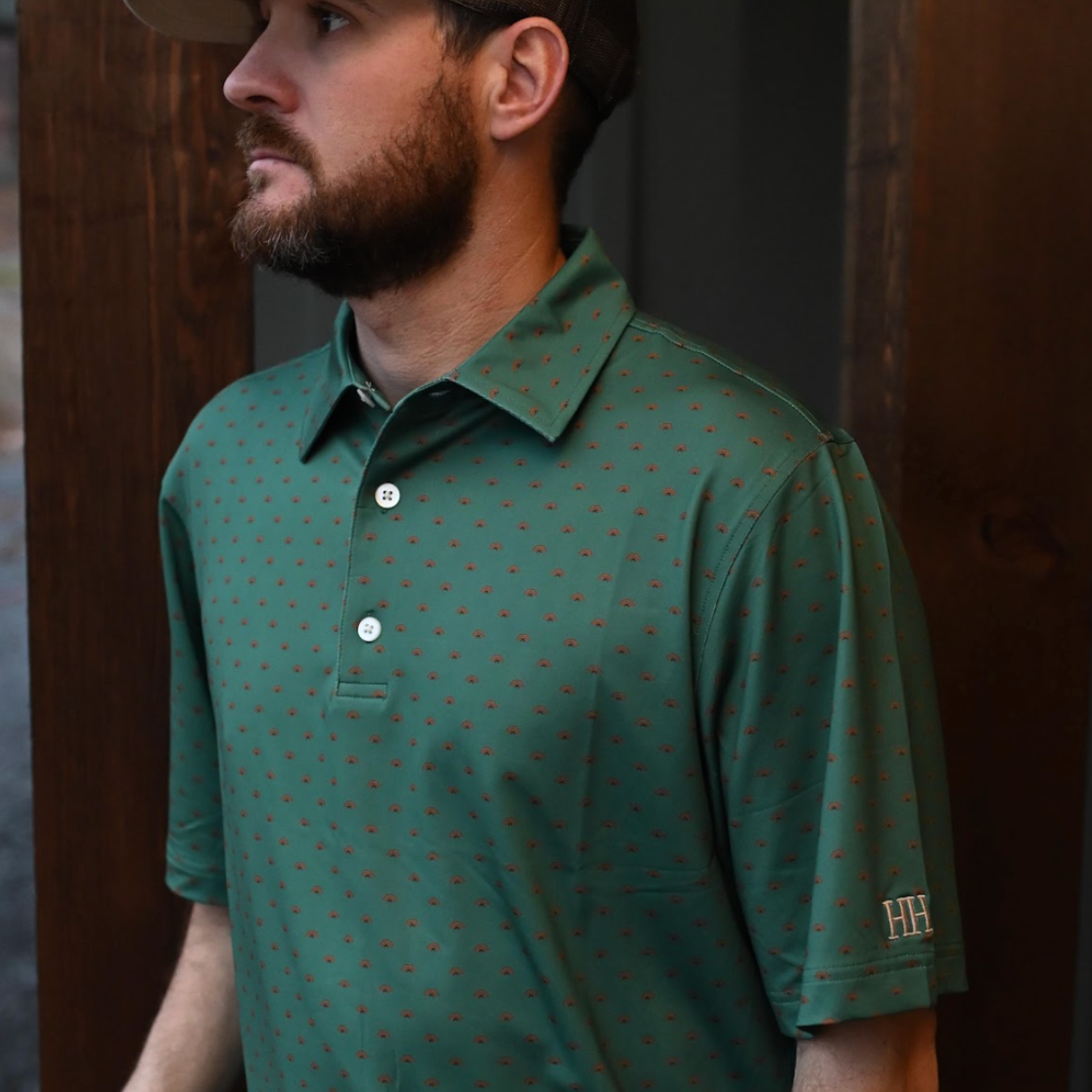 Mens Turkey Fan Performance Polo