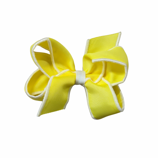 Medium Sporty GrosGrain with Serged Edges - Lemon