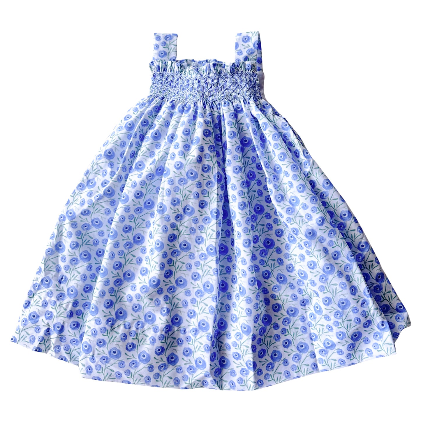 Girls Purple Poppy Smocked Dress