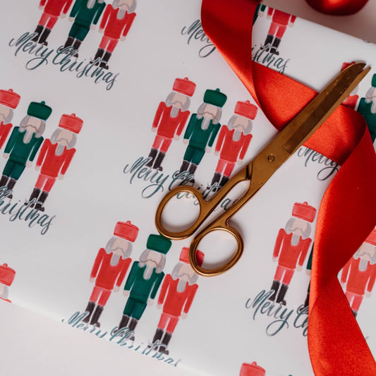 Red and Green Nutcracker Gift Wrap