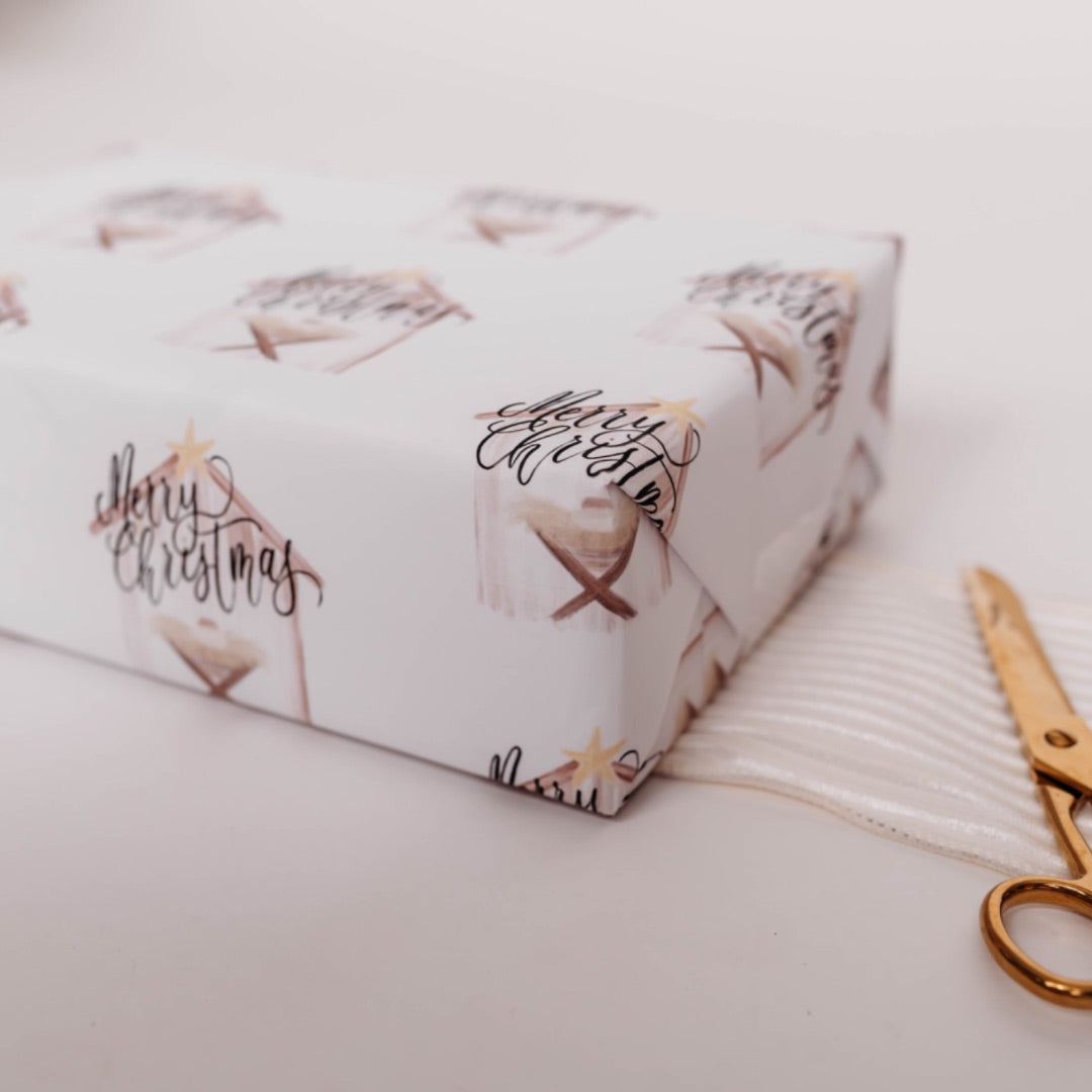 Copy of Merry Christmas Manger Gift Wrap