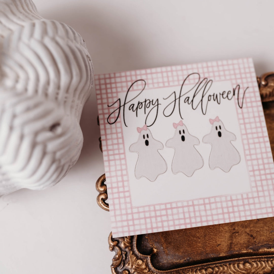 Pink Ghosts Gift Tags