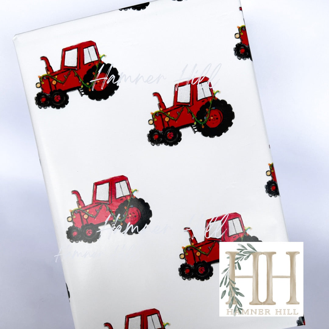 Christmas Tractor Gift Wrap