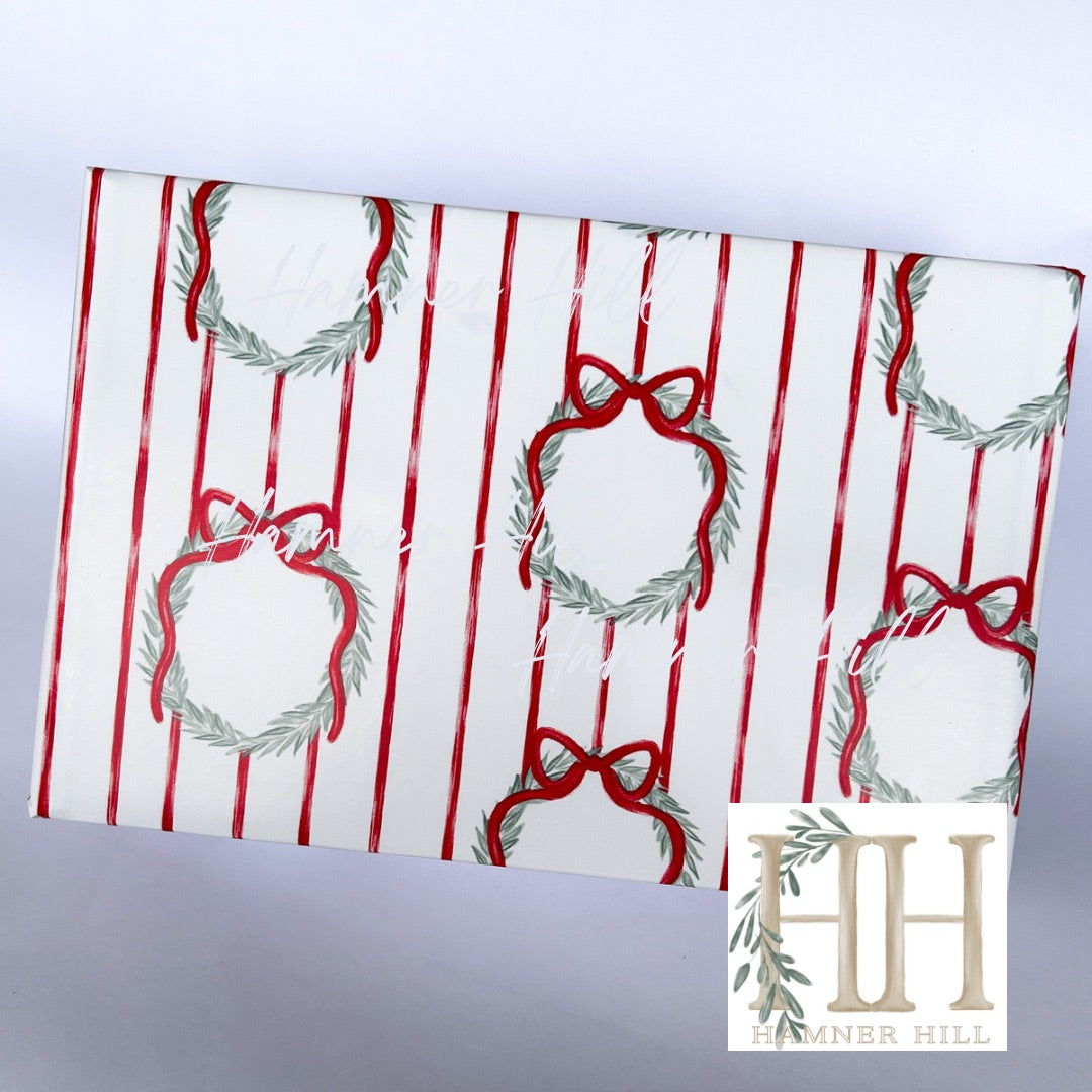 Red Wreath Gift Wrap