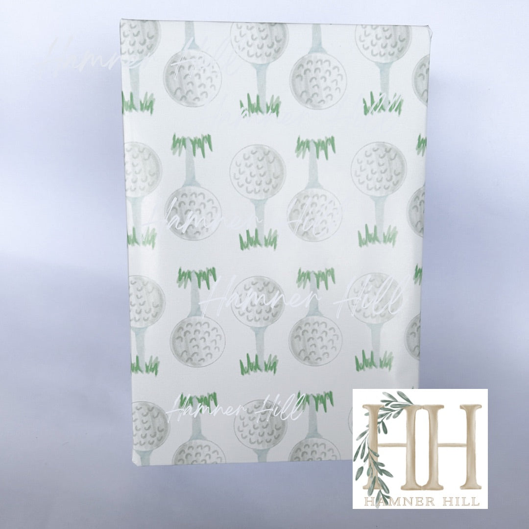 Blue Golf Ball Gift Wrap