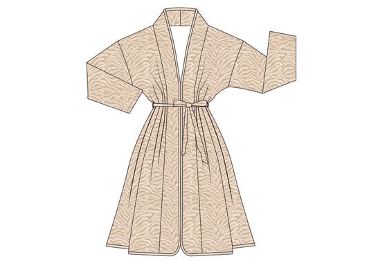 Womens Zebra Robe