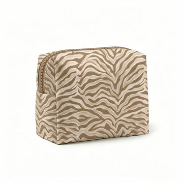 Neutral Zebra Cosmetic/Tote Bag