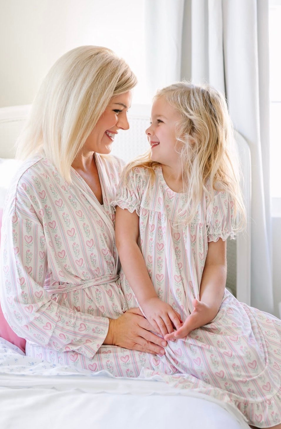 Girls Floral Hearts Nightgown