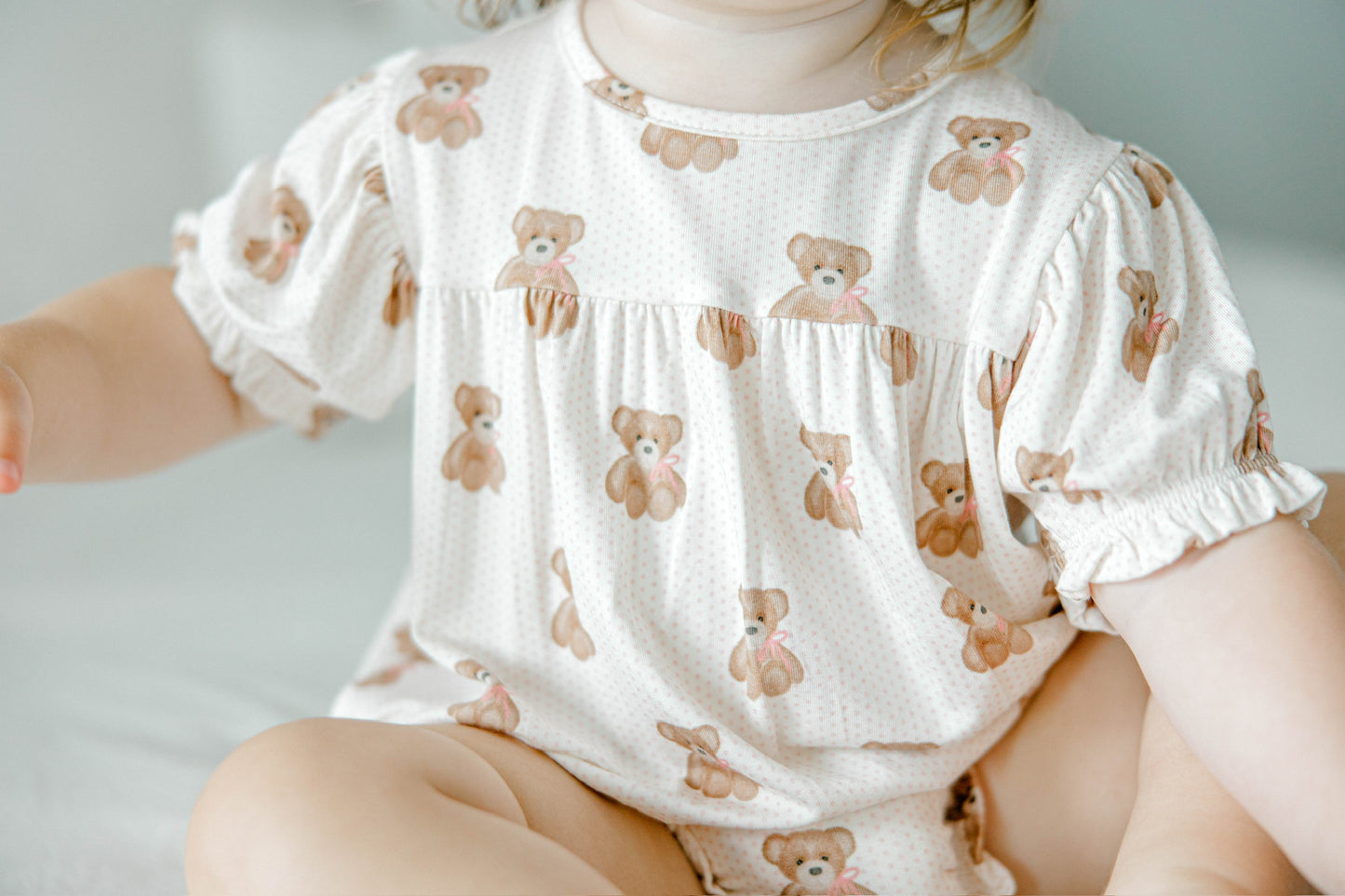 Girls Pink Beary Cute Girls Bamboo Bubble