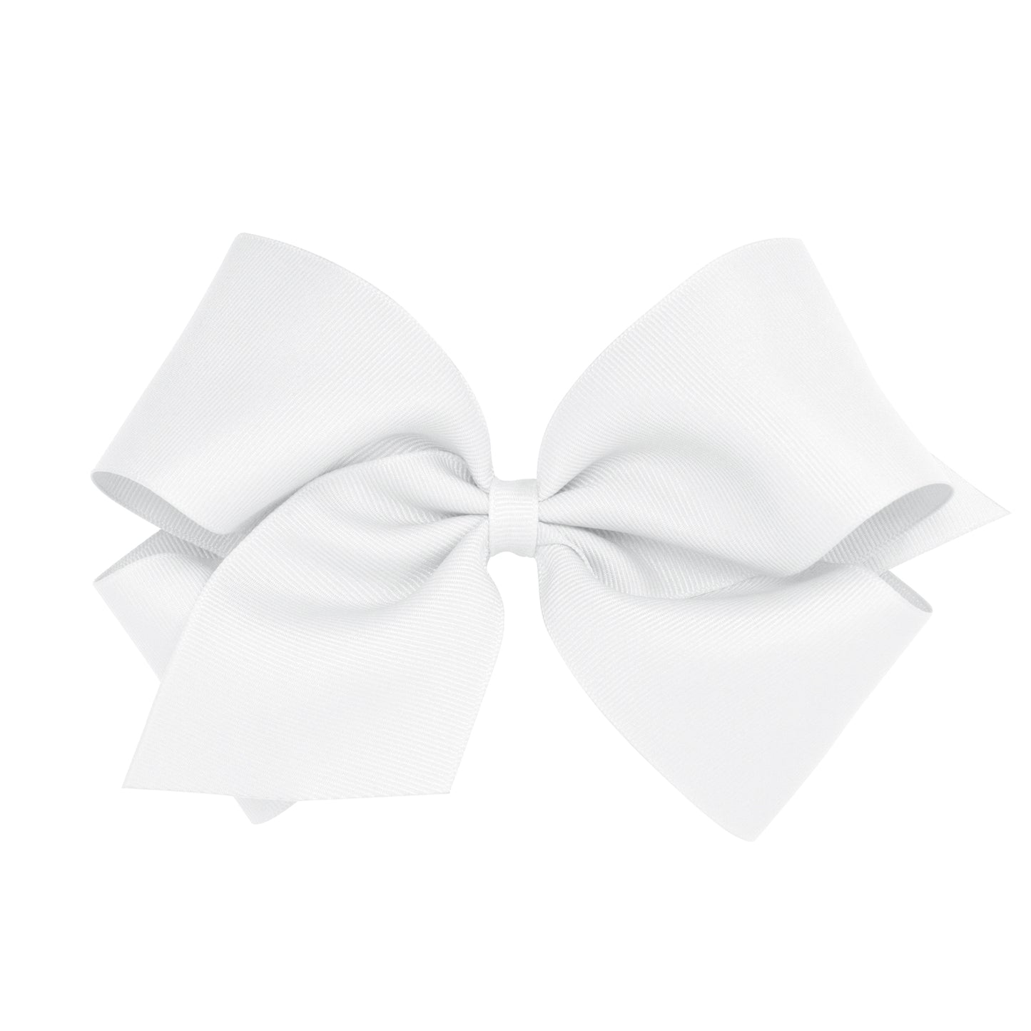 King Classic Grosgrain Hair Bow (Plain Wrap) - White