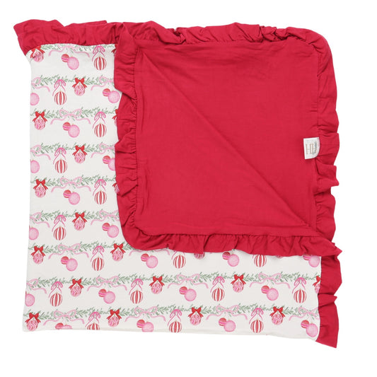 Pinkmas Joy Ornaments Stroller Blanket