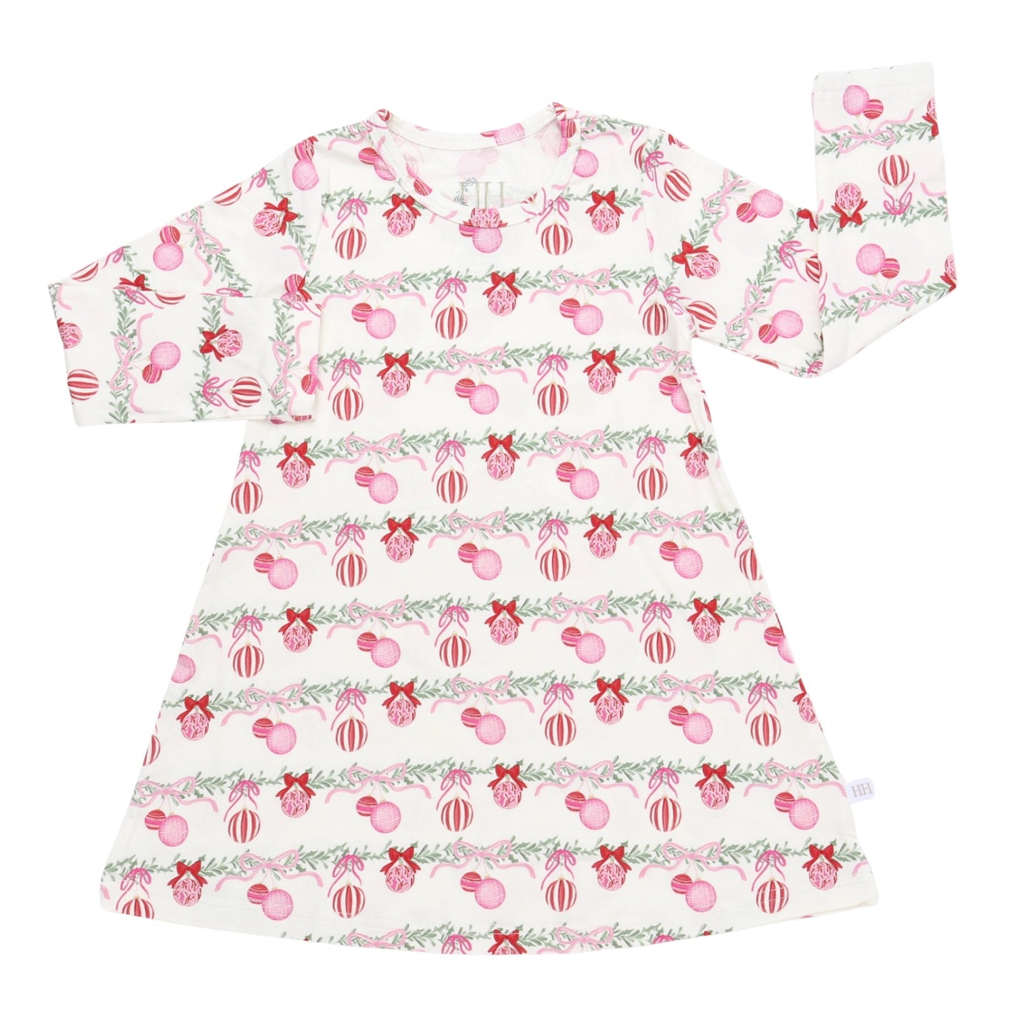 Girls Pinkmas Joy Ornaments Bamboo Dress