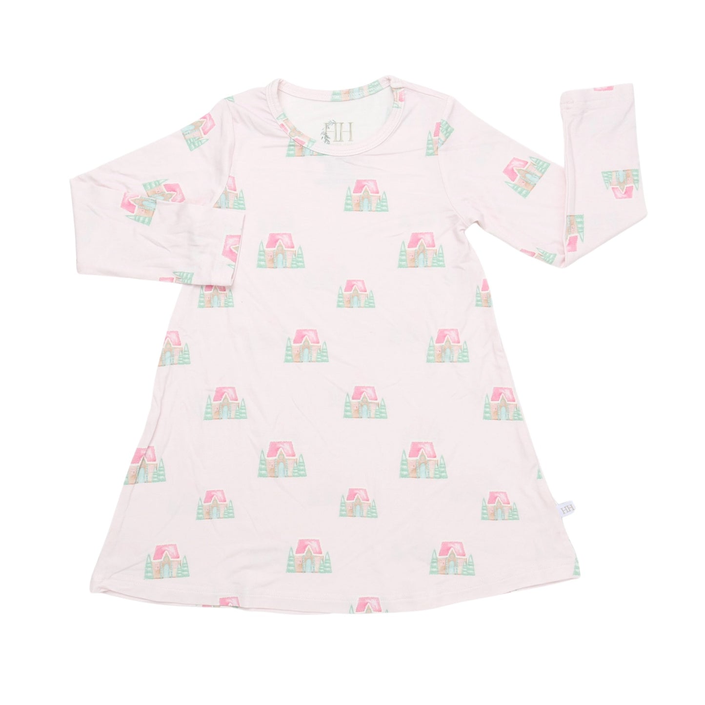Girls Gingerbread Cottage Bamboo Dress