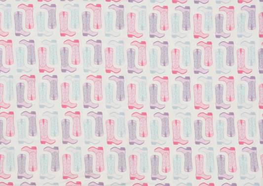 Girls Petals and Spurs Crib Sheet