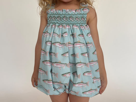 Girls Trout Smocked Bubble