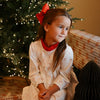 Girls Candy Cane Lane Long Sleeve Red Ruffle Collar Dress