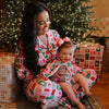 Womens Letter to Santa Long Sleeve Button Down Bamboo Loungewear Set