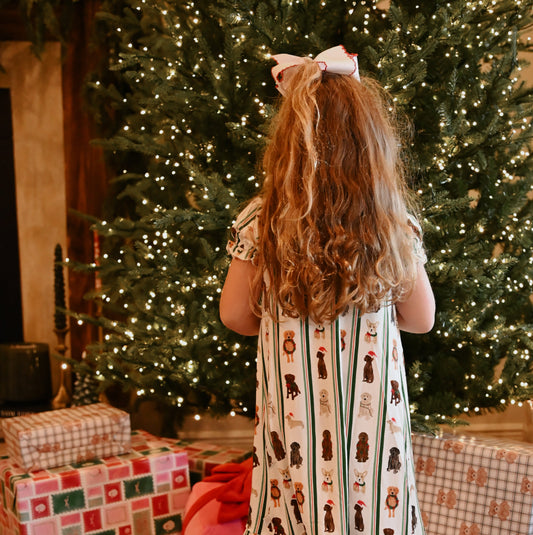 Girls Santa Pups Nightgown