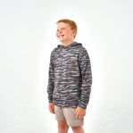 Youth Performance Hoodie -Tiger Stripe Camo- Wetland