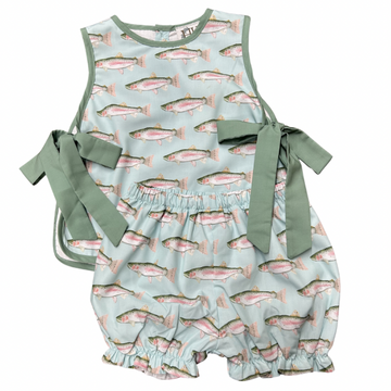 Girls Trout Tie Bloomer Set