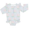 Girls Sailboat Ruffle Rashguard