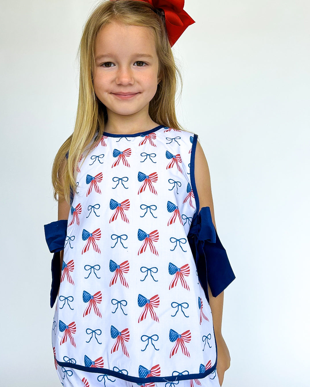 Girls American Bow Tie Set