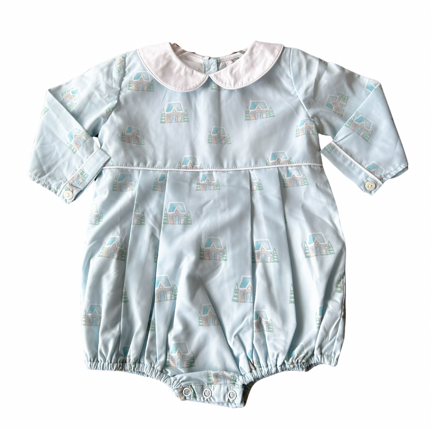 Boys Gingerbread Cottage Collar Bubble