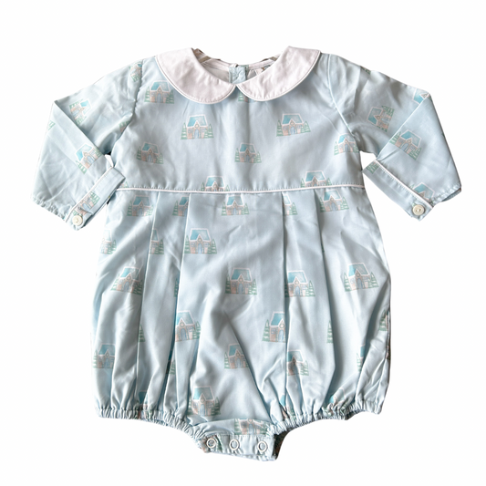 Boys Gingerbread Cottage Collar Bubble