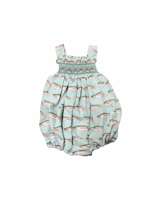 Girls Trout Smocked Bubble
