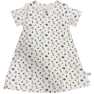 Girls Collie Pom Bamboo Dress