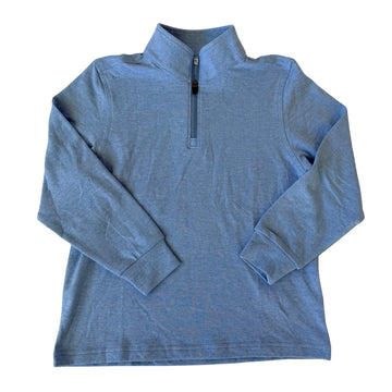 Boys Quarter Zip Light Blue Pullover